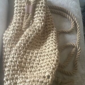 ZARA Raffia Beach Knapsack